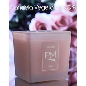 Candela Rosa con CERA VEGETALE